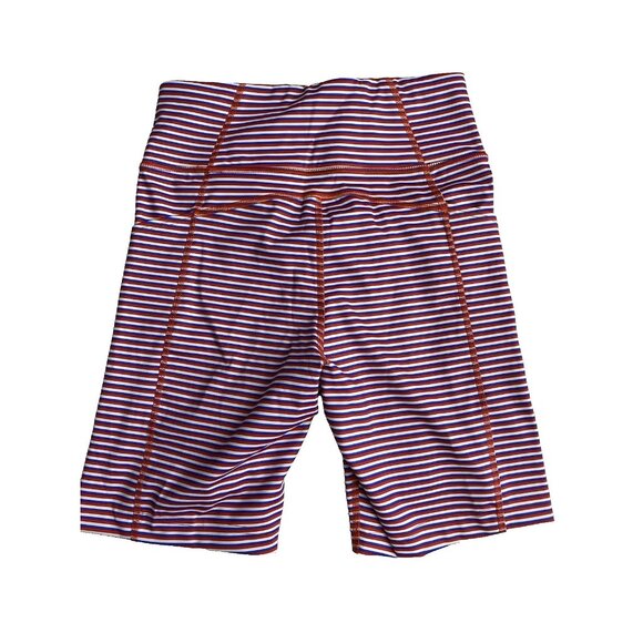 Brooks Method 8" Short Tight Size Medium Stripe Run USA 4 Way Stretch 3 Pockets - Picture 7 of 10